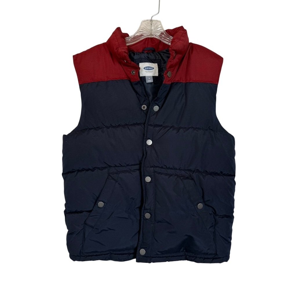 Old Navy Puffer Vest Navy/Burgundy Size Medium